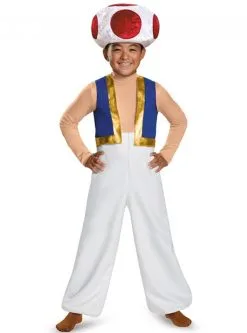 Funidelia Toad Super Mario Deluxe Kostuum Voor Kinderen